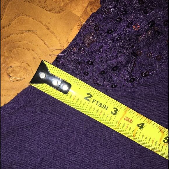 Victoria’s Secret Plum Soft Sequin Accented Top - Picture 7 of 8